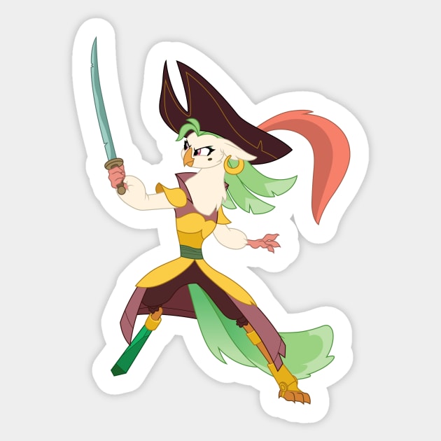 Captain Celaeno with sword Sticker by CloudyGlow